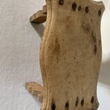 Marche pied en bois, massif, ancien, petit tabouret