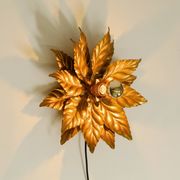 Rare large gold-plated Hans Kögl Florentine-style ceiling or wall lamp from