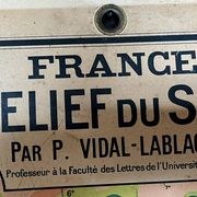 Ancienne carte de France scolaire en carton