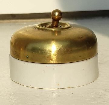 Old brass/ceramic switch lot
