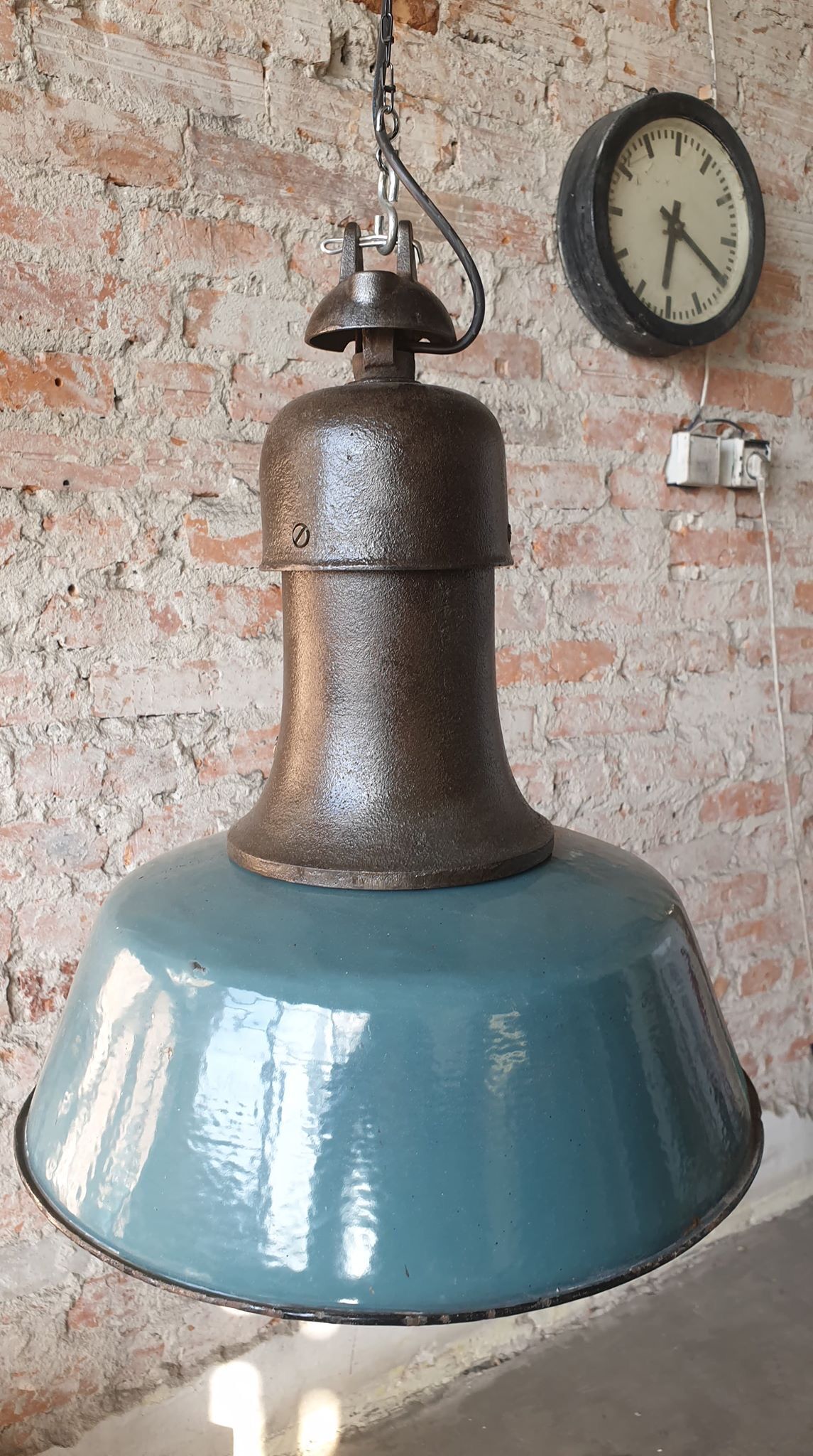 Industrial OBz pendant lamp from Wilkas A23, 1950