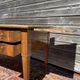 Bureau plat en acajou de style Louis XVI XIX eme siècle