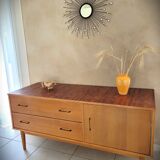 Scandinavian design sideboard in oak and mahogany