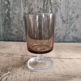 Vintage French water glass from Luminarc, in smoked grey