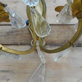 Pair of gold metal sconces