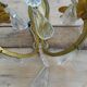 Pair of gold metal sconces