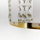 1970's Brass & Crystal Pendant Light by Novy Bydzov Glasswork, Czechoslovakia