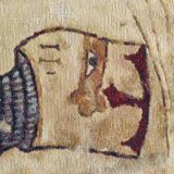 Tapisserie 2 m -Médiévale reproduction fresque croisades Templiers