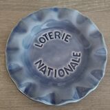 Ashtray ceramic national lottery blue