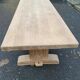Renovated monastery dining table in solid oak from the 19th century, 215cm.