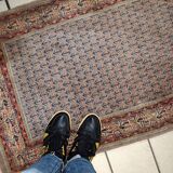 Tapis Vintage Seraband Indien en Laine (74cm x 301cm), Années 1970