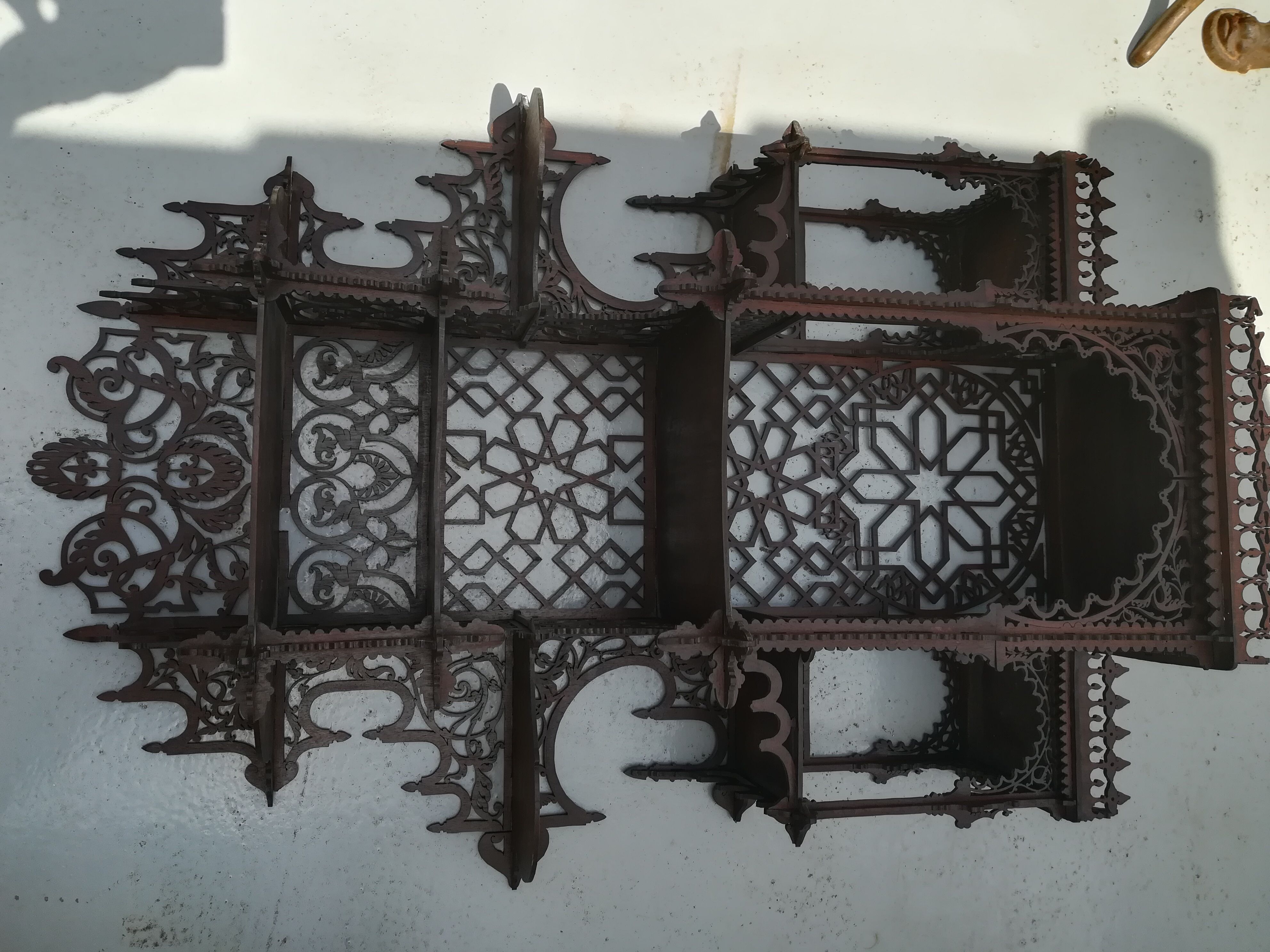 Oriental wooden shelf