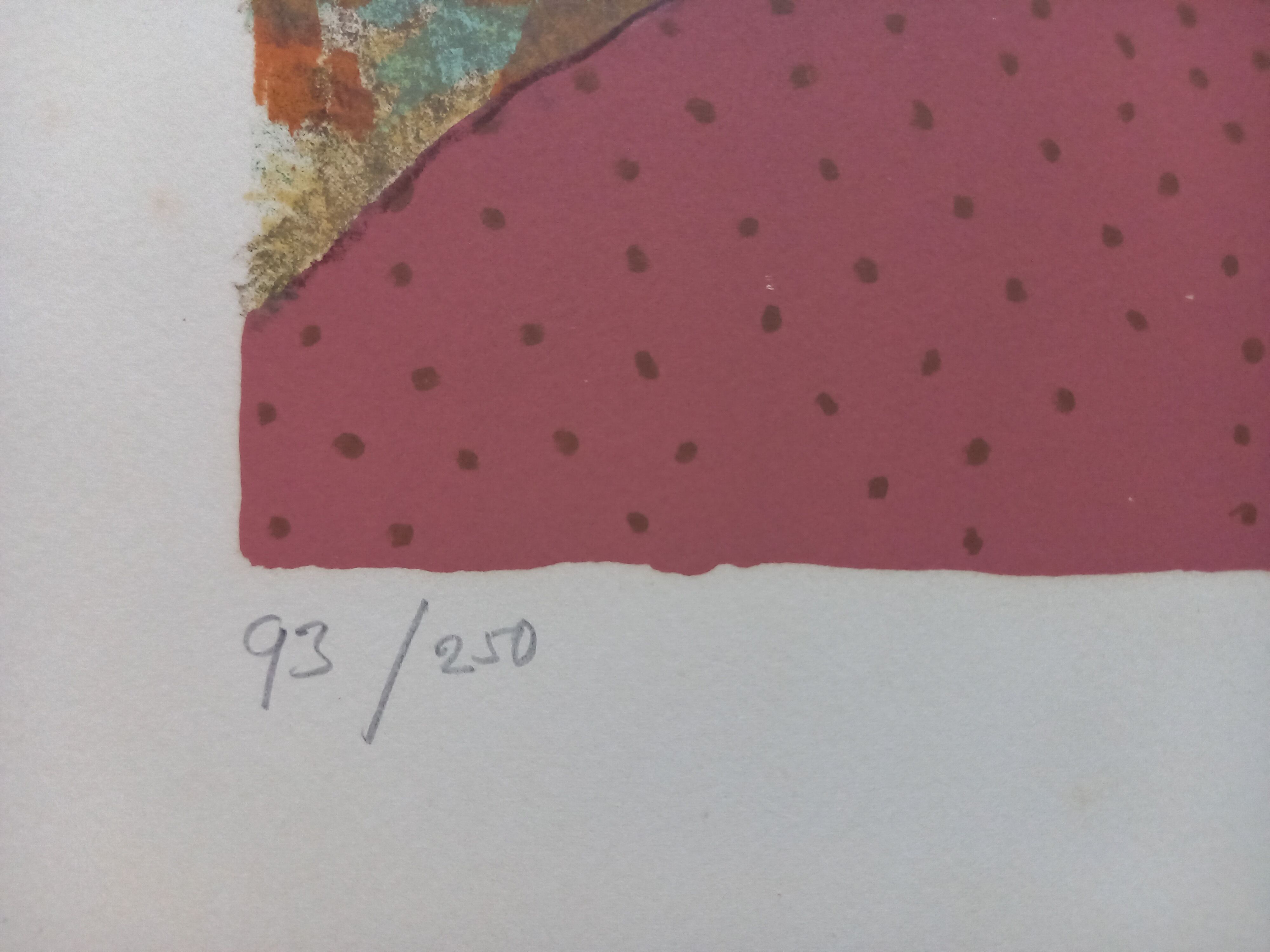 Original lithograph by Madeleine Luka (1894-1989), "Bouquet of flowers", 1965