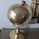 Vintage gilded brass world map