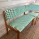 Vintage pine corner bench dining area