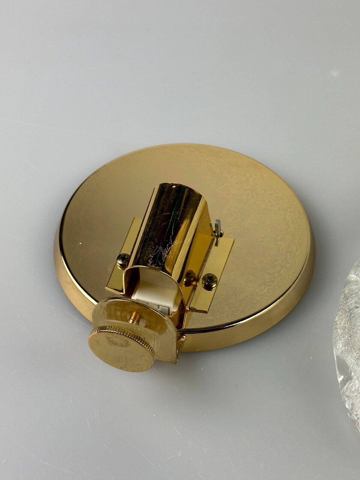 60s 70s Wall Sconce Wall Lamp Glass Brass Leaf Space Age Design