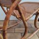 Vintage rocking chair in rattan and cane.