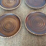 Lot de 11 assiettes à dessert en terre cuite