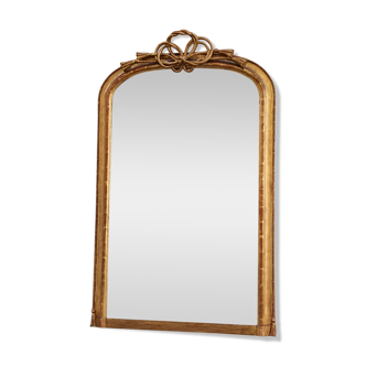 Napoleon III mirror in gilded wood with 148cm leaf