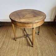 Louis XVI style round side table with fluted legs – 654011