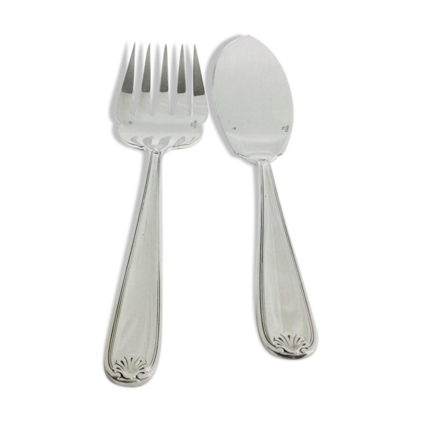 Christofle Berain pattern fish serving cutlery