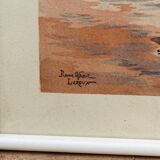 Set of 3 military drawings, watercolor and gouache by Pierre Albert Leroux