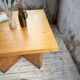 Square modernist table made of solid pine from the 1950s.