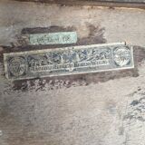 Set of 4 Art Nouveau bent beech wood chairs, deep red-brown embossed seats (Jacob & Josef Kohn, ca.1900)