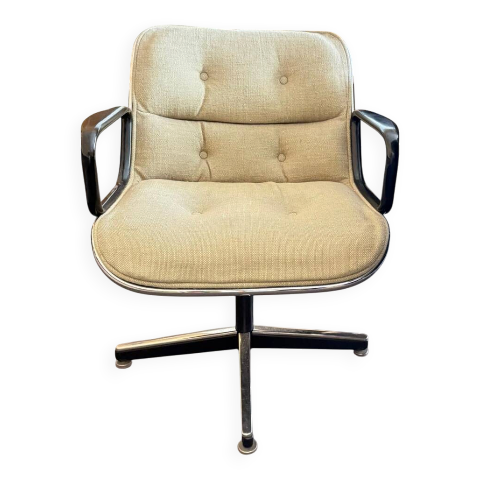 Lot de 4 fauteuils style Charles Pollock pour Knoll