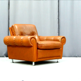 Armchair - Ottoman leather 1960