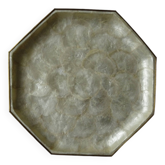 Vintage mother-of-pearl tray from the 70s