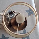 Brutalist style wooden lamp