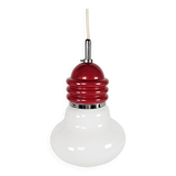 Tronconi - Enrico Tronconi - 'Bulb lamp' -  opaline - chroom - Italie - 1970's