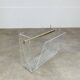 Plexiglas and brass magazine rack, David Lange, 1970s