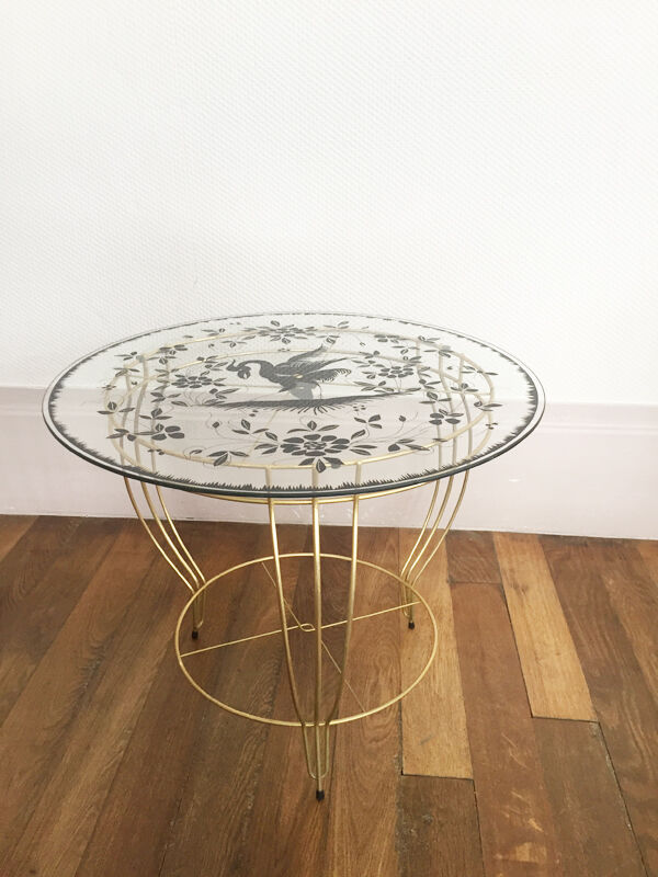 Table low hollywood regency décor 'phoenix', 1950