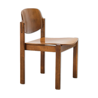 Curved wooden chair 70s, Germany