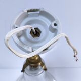 Brass porcelain glass wall light 1900