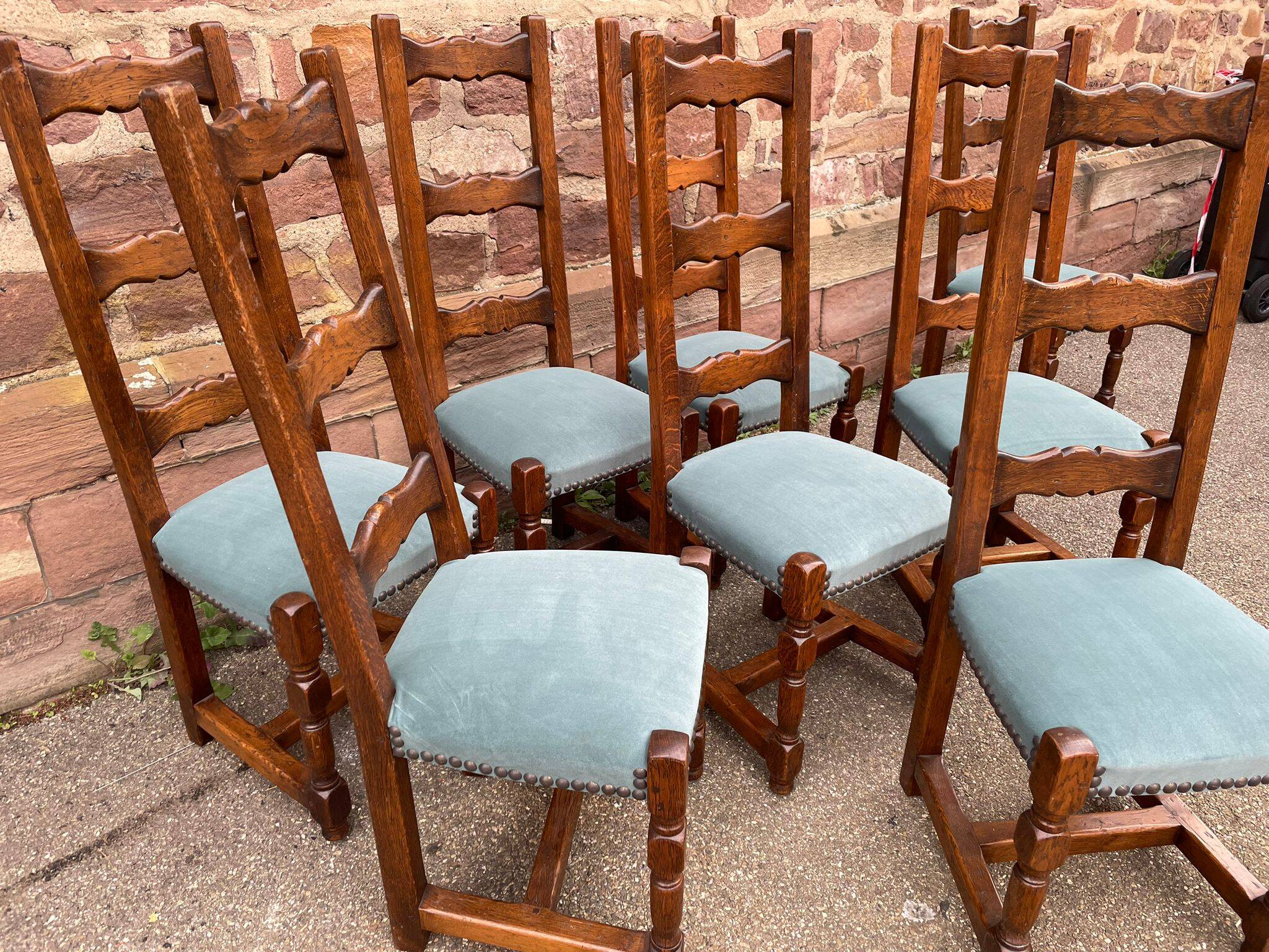 8 vintage Spanish renaissance chairs