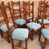 8 vintage Spanish renaissance chairs