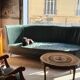 Moroso canapé new tone 1989 3-seater green leather
