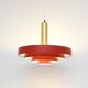 Red Scandinavian lamp, Denmark 1960s
