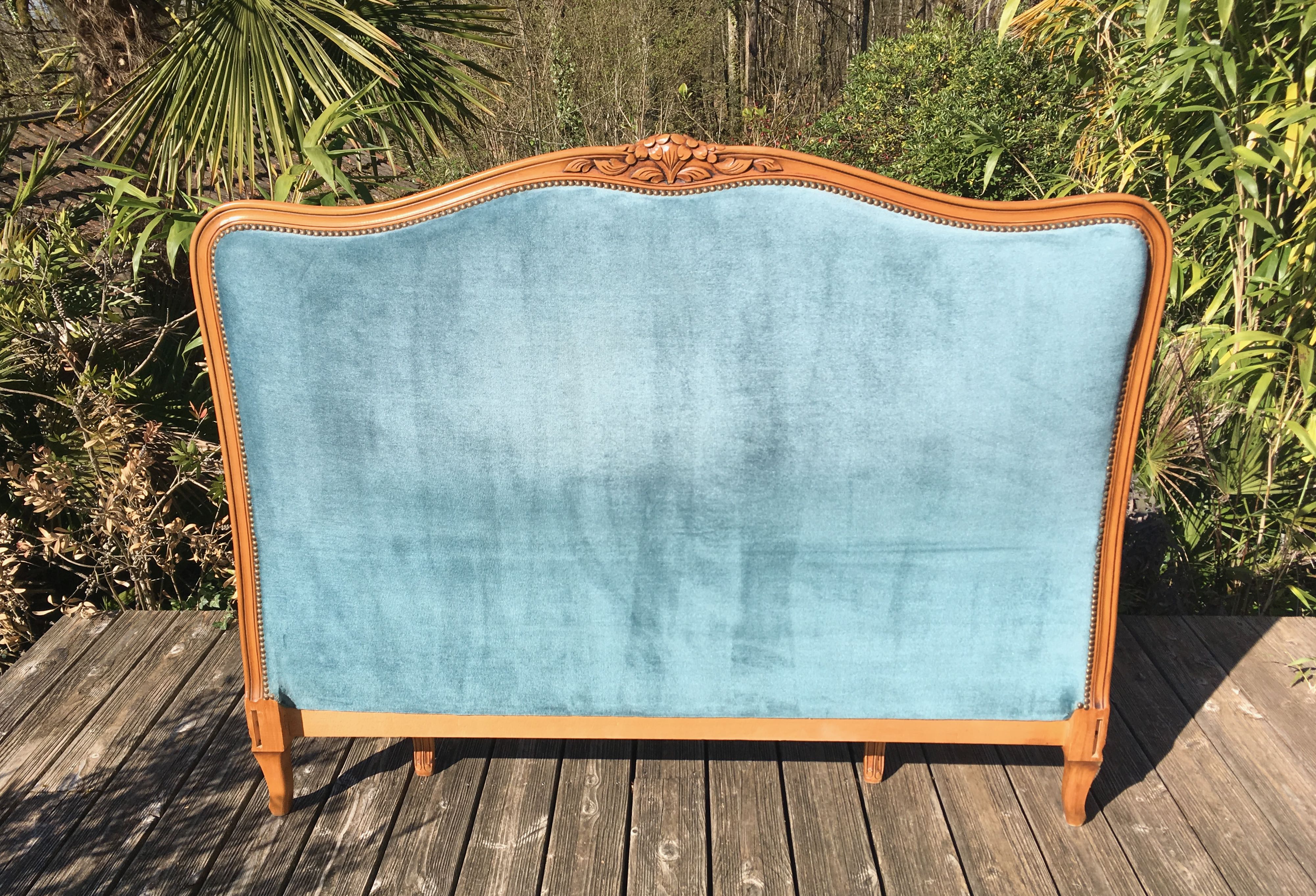 Louis XV-style basket bed and 2 convertible armchairs