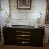 Lacquered and brass sideboard edited by Marie Sabot in the 70