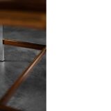 Vintage Mid-Century Modern Swedish Square Rosewood and Aluminium Coffee Table