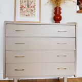 Chest of drawers painted in taupe, 1950