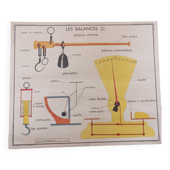 Affiche pédagogique rossignol. Les balances