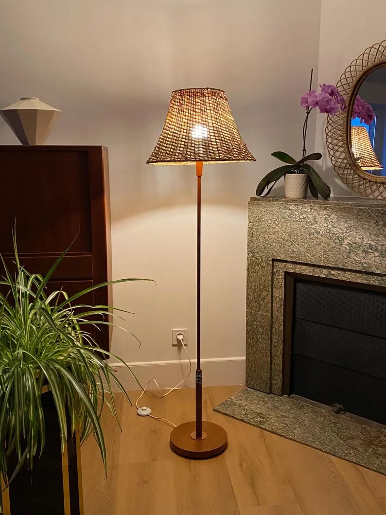 Scandinavian teak floor lamp 1960s