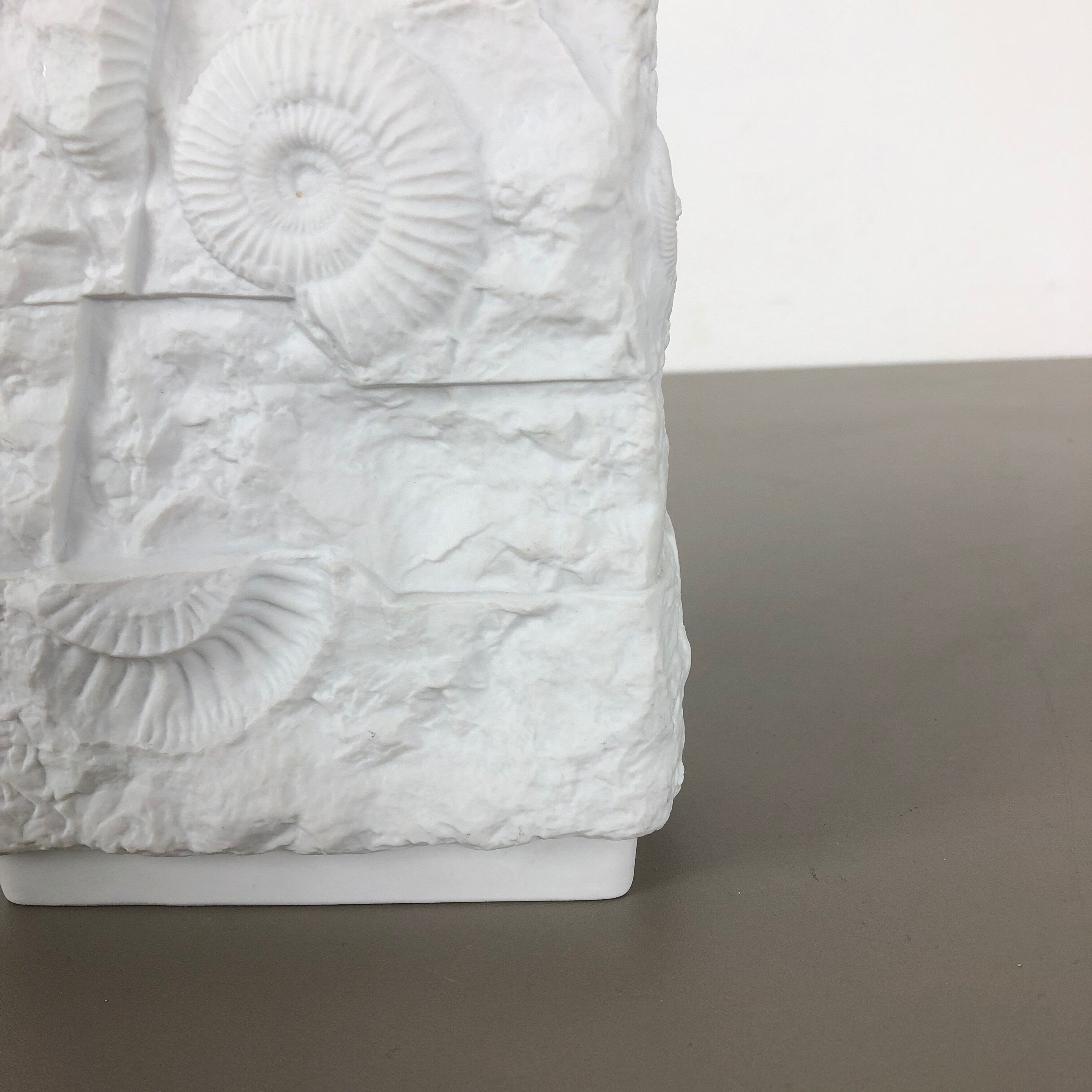 1970s OP Art biscuit porcelain german vase made by  AK Kaiser, Germany