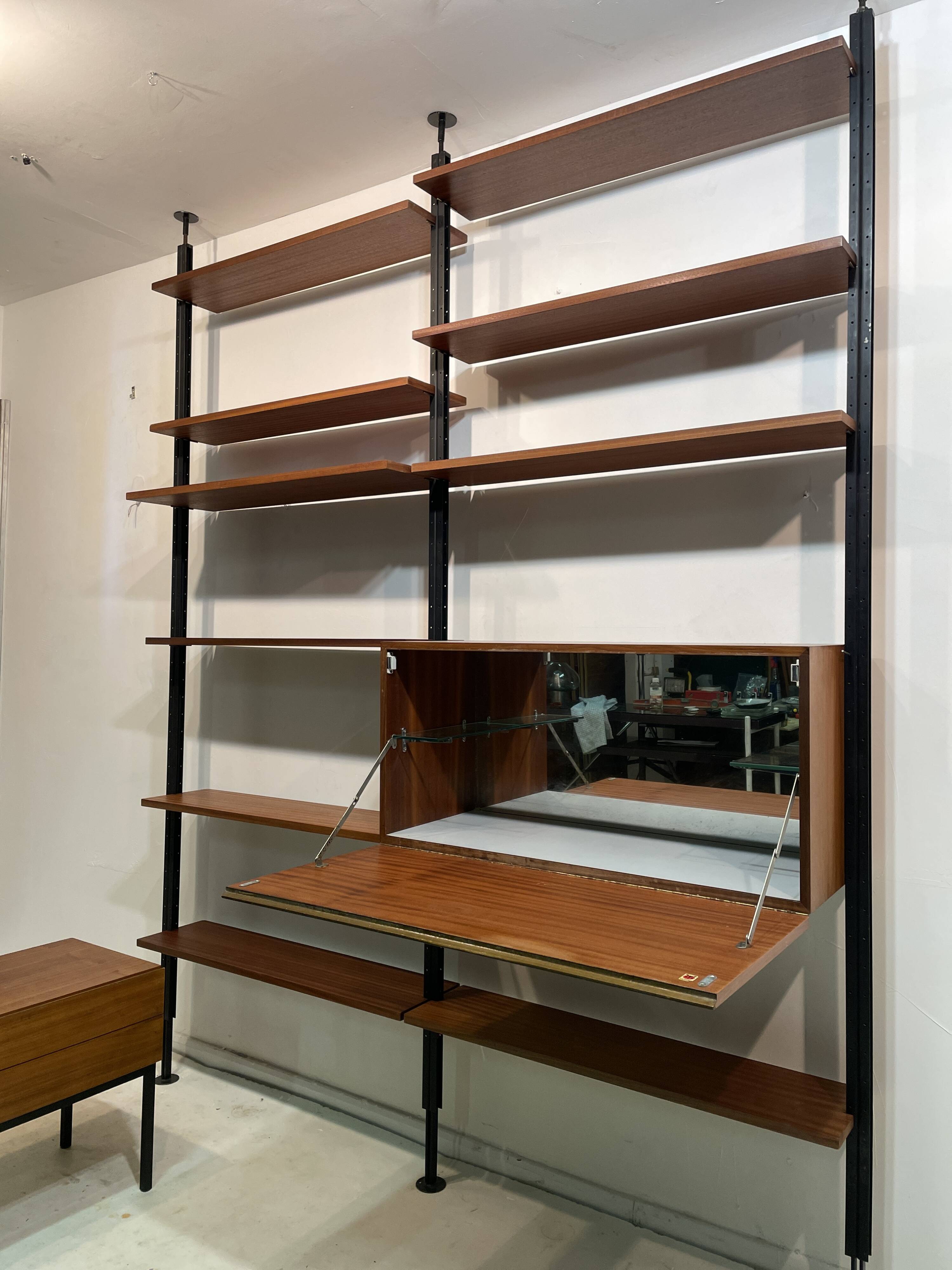 Vintage Floor/Ceiling Library 1964 Switzerland
