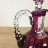 Val Saint Lambert double-layer red cut crystal carafe